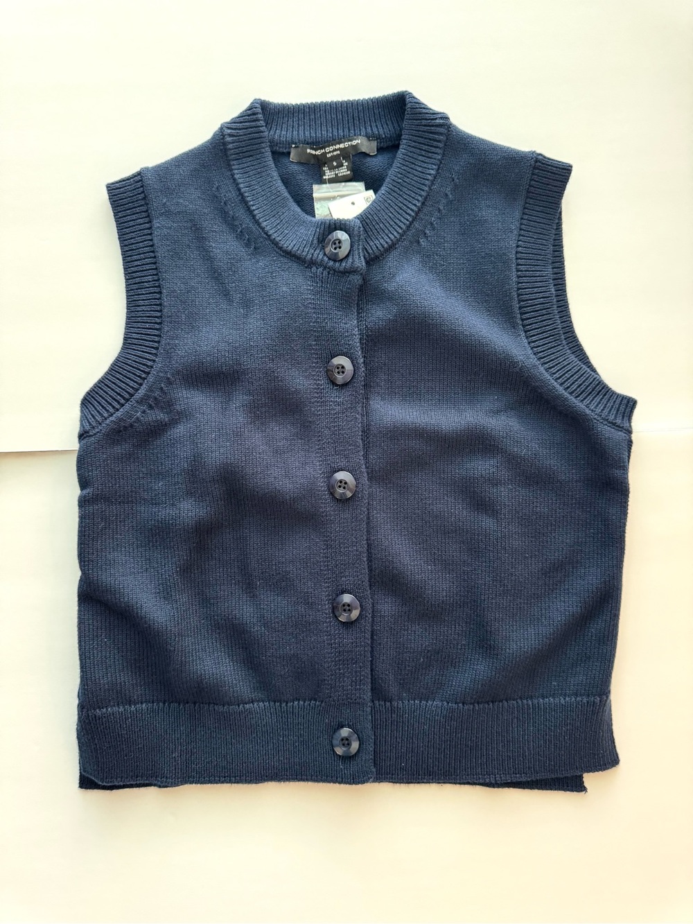 French Connection Women’s Sweater Vest Classic Navy NWT